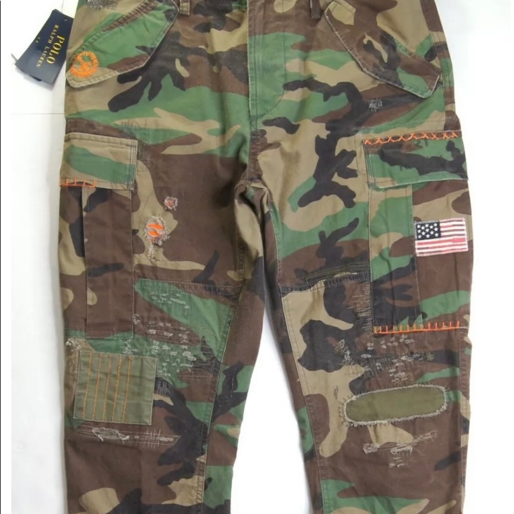 POLO RALPH LAUREN Men's Classic Fit Surplus Camo Graffiti Utility Cargo Pant